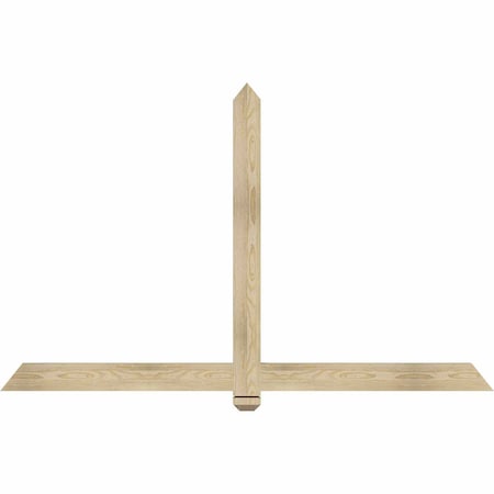 Ekena Millwork Eugene Rough Sawn Timber Gable Bracket, Douglas Fir, 72"W x 45"H x 2"D x 4"F, 15/12 Pitch GBW072X45X0204EUG00RDF